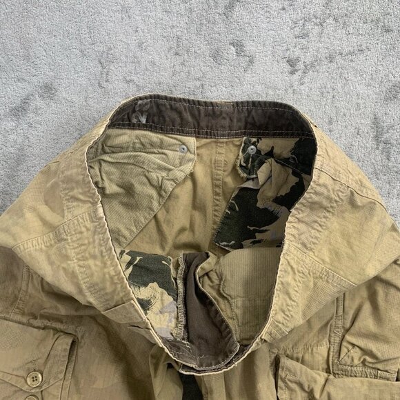 Aemkei Cargo Pants Mens Size 28x33” Camo Pattern Outdoor Gorpcore Ripstop Beige - Picture 11 of 16